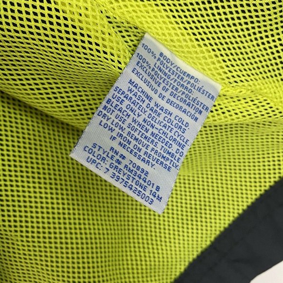 Starter Men’s Gray Neon Yellow Full Zip Hooded - Picture 4 of 4